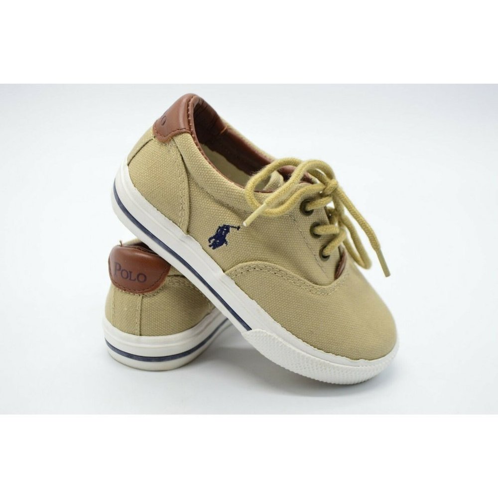 Polo Ralph Lauren Boy's Fashion Sneaker Vaughn Kha - Picture 1 of 7